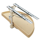 REV A SHELF : Polymer Pivot and Slide Half Moon 2-Shelf Organizer for Blind Corner Cabinets