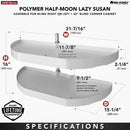 REV A SHELF : Polymer Pivot and Slide Half Moon 2-Shelf Organizer for Blind Corner Cabinets