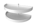REV A SHELF : Polymer Pivot and Slide Half-Moon 2-Shelf Organizer for Blind Corner Cabinets