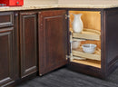 REV A SHELF : Polymer Pivot and Slide Half Moon 2-Shelf Organizer for Blind Corner Cabinets