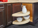 REV A SHELF : Polymer Pivot and Slide Half Moon 2-Shelf Organizer for Blind Corner Cabinets