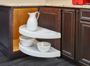 REV A SHELF : Polymer Pivot and Slide Half-Moon 2-Shelf Organizer for Blind Corner Cabinets