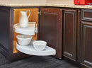 REV A SHELF : Polymer Pivot and Slide Half-Moon 2-Shelf Organizer for Blind Corner Cabinets