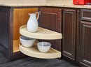 REV A SHELF : Polymer Pivot and Slide Half Moon 2-Shelf Organizer for Blind Corner Cabinets
