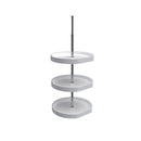 REV A SHELF : Polymer D-Shaped 3-Shelf Lazy Susans for 38" H Corner Wall Cabinets