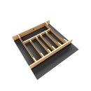 REV A SHELF Craftsman Collection Solid Wood Cutlery Drawer Insert w/ Black Accents