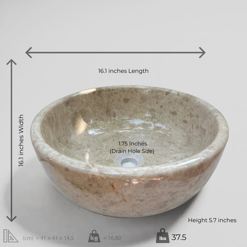 Beige Marble Sink