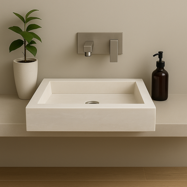 Light Travertine Marble Sink