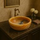 Honey Onyx Marble Sink