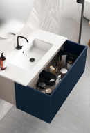 Lucena Bath Bari Vanity with Ceramic top Integrated rectangular bowl w/Single hole cutout for faucet