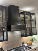 Stoll Industries Metal with Glass Cabinet - Matte Black, Single Door  (Width: 15" - 24" & Height:  30" - 84"), 15"D