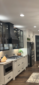 Stoll Industries Metal with Glass Cabinet - Matte Black, Single Door  (Width: 15" - 24" & Height:  30" - 84"), 15"D