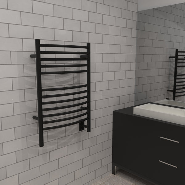 Jeeves Model E Curved 12 Bar Hardwired Towel Warmer