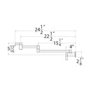 Huntington Brass, Pot Filler Contemporary Wall Mounted Faucet