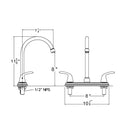 Huntington Brass, Trend Kitchen 8 in Center Faucet