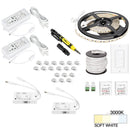 Hardware Resources 16 Ft. 225 Lumens/Ft.. 12-volt Standard Output Quattro Wireless Controller Tape Light Kit, 1 Zone 1 Area, SoFt. White 3000K (Copy)