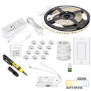 Hardware Resources 16 Ft. 225 Lumens/Ft.. 12-volt Standard Output Quattro Wireless Controller Tape Light Kit, 1 Zone 1 Area, SoFt. White 3000K