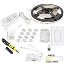 Hardware Resources 16 Ft. 225 Lumens/Ft.. 12-volt Standard Output Quattro Wireless Controller Tape Light Kit, 1 Zone 1 Area, SoFt. White 3000K
