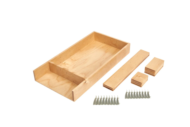 REV A SHELF Maple Wood Customizable Tray Insert w/ Dividers