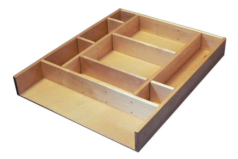 REV A SHELF Maple Wood Customizable Tray Insert w/ Dividers