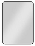 24" W x 1" D x 30" H Metal frame Rounded Rectangle Metal Frame Mirror