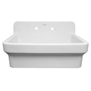 Whitehaus Old Fashioned Country Fireclay Utility Sink with High Backsplash
