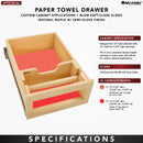 REV A SHELF  Wood Base Cabinet Paper Towel Drawer System w/ BLUM Soft-Close