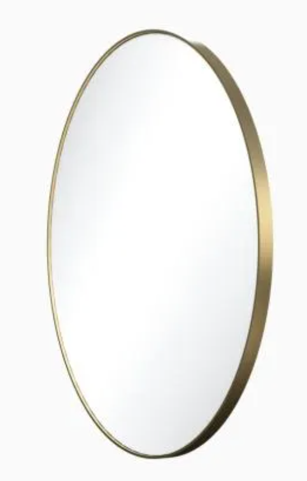 30" x 1" Circular Metal Frame mirror