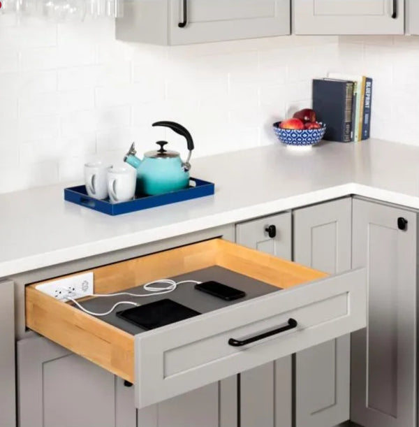 Charging Drawer for Kitchen with In-Drawer Outlets & Charging Ports
