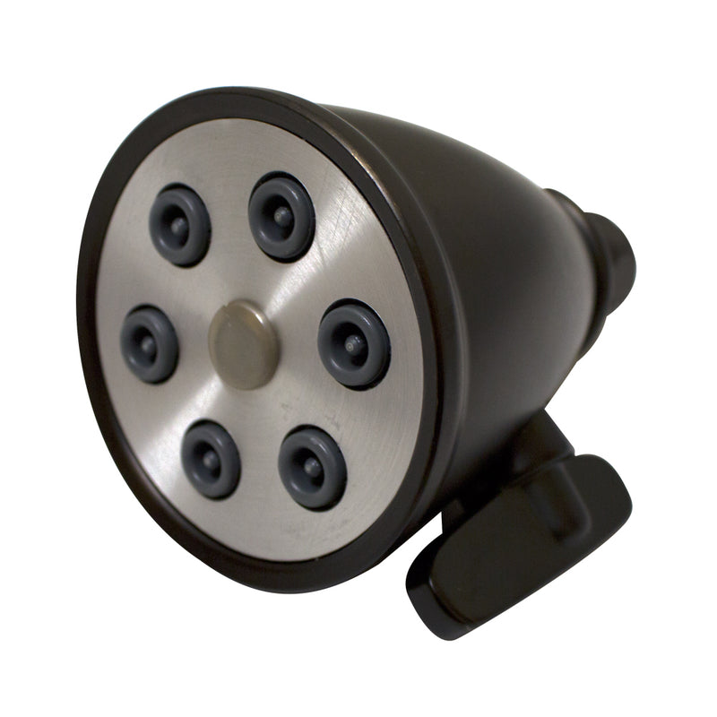 Whitehaus Showerhaus Small Round Showerhead with 6 Spray Jets - Solid Brass Construction with Adjustable Ball Joint