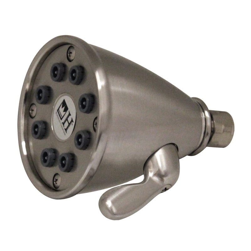 Whitehaus Showerhaus Round Showerhead with 8 Spray Jets - Solid Brass Construction with Adjustable Ball Joint