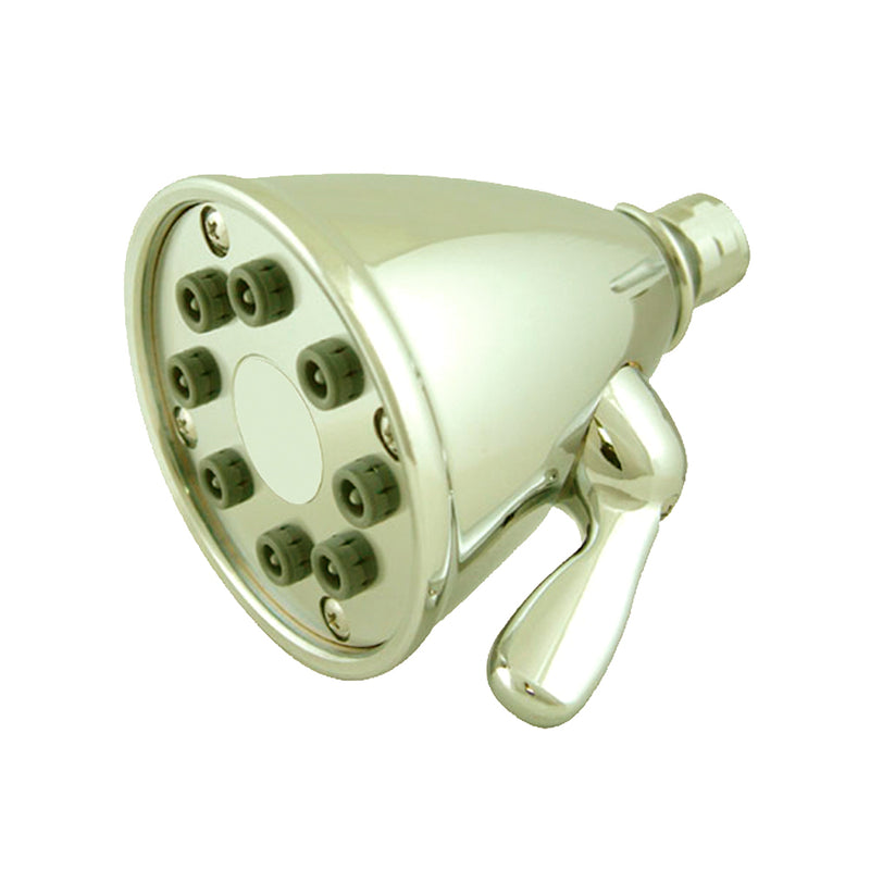 Whitehaus Showerhaus Round Showerhead with 8 Spray Jets - Solid Brass Construction with Adjustable Ball Joint