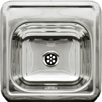 Whitehaus Decorative Square Drop-in Entertainment/Prep Sink with a Smooth Surface