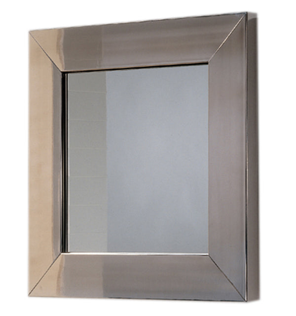 Whitehaus New Generation Square Mirror with Stainless Steel Frame