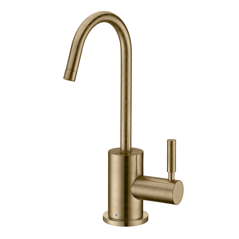 Whitehaus Point of Use Cold Water Drinking Faucet with Gooseneck Swivel Spout