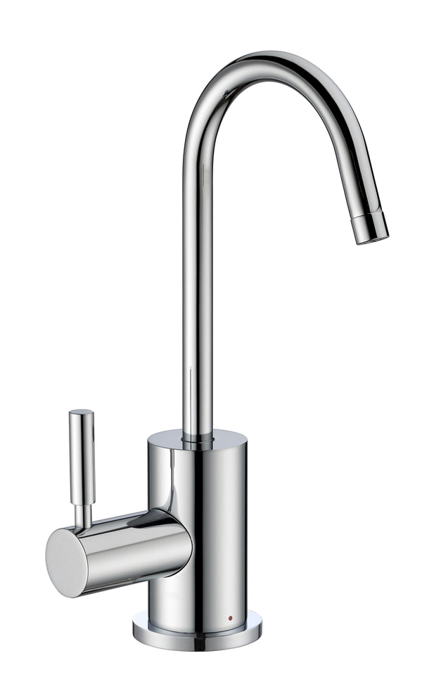 Whitehaus Point of Use Instant Hot Water Faucet with Contemporary Spout and Self Closing Handle