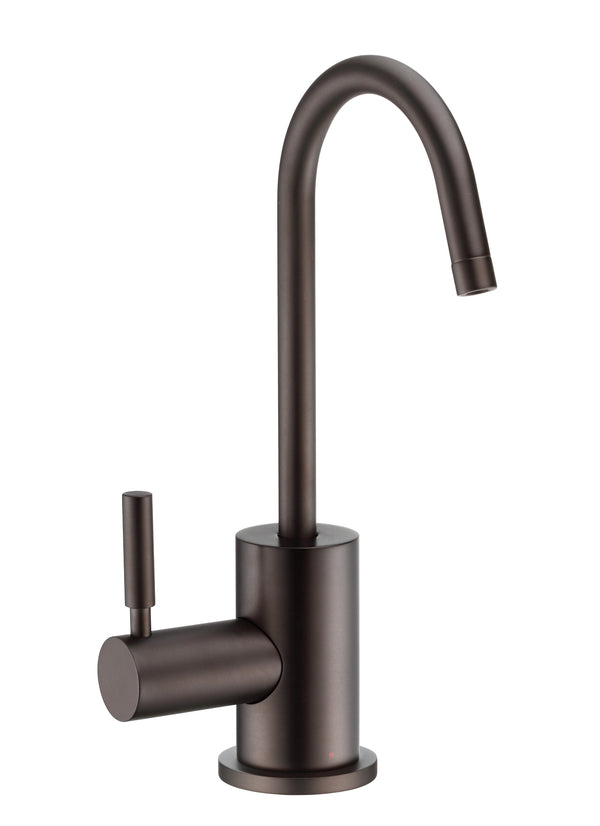 Whitehaus Point of Use Instant Hot Water Drinking Faucet with Gooseneck Swivel Spout