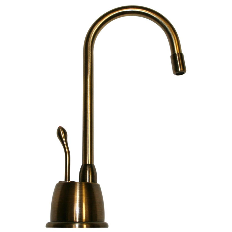 Whitehaus Point of Use Instant Hot Water Faucet with Gooseneck Spout and Self Closing Handle