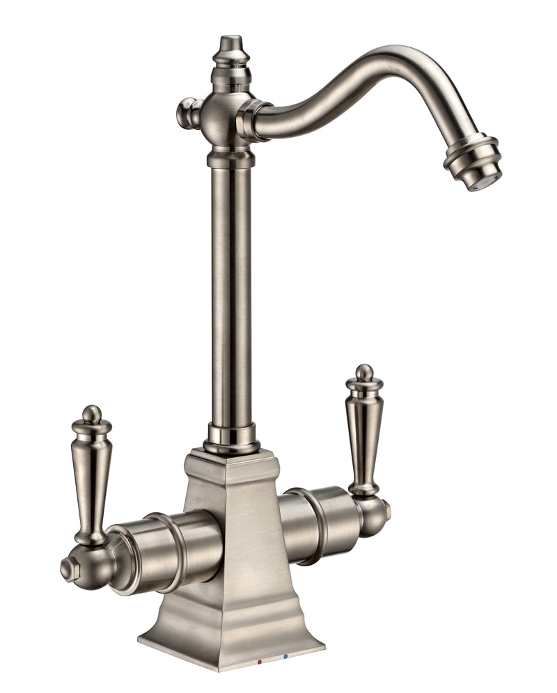 Whitehaus Point of Use Instant Hot/Cold Water Drinking Faucet with Traditional Swivel Spout