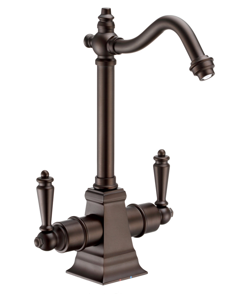 Whitehaus Point of Use Instant Hot/Cold Water Drinking Faucet with Traditional Swivel Spout