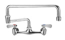 Whitehaus Wall Mount Utility Faucet with Double Jointed Retractable Swing Spout and Lever Handles