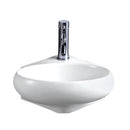 Whitehaus Isabella Collection Oval Corner Wall Mount Basin with Center Drain