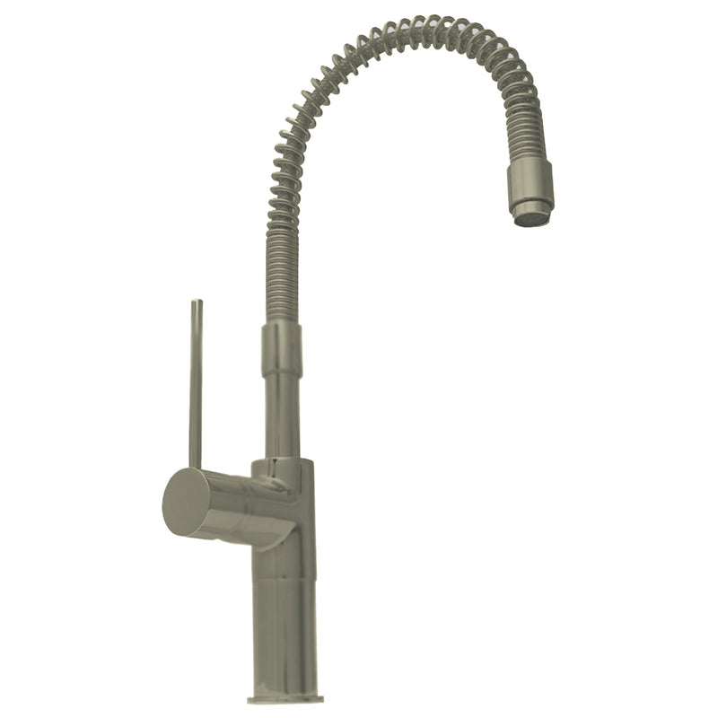 Whitehaus Metrohaus Commercial Single Lever Kitchen Faucet with Flexible Spout