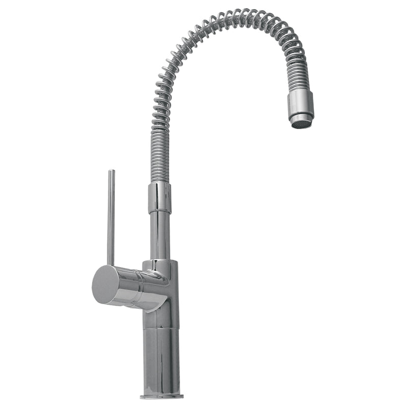 Whitehaus Metrohaus Commercial Single Lever Kitchen Faucet with Flexible Spout