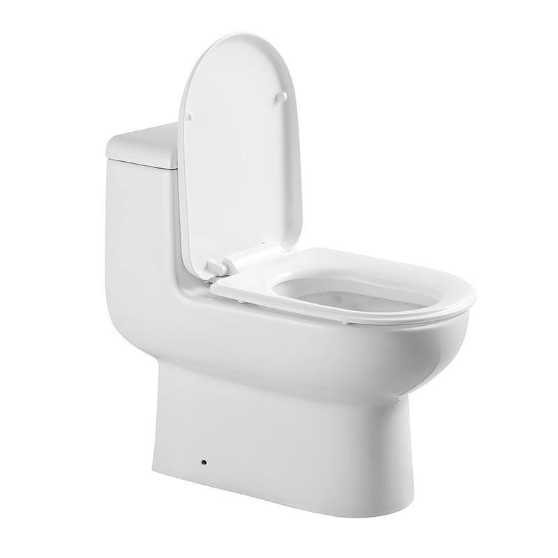 Whitehaus Magic Flush Eco-Friendly One Piece Toilet with a Siphonic Action Dual Flush System,  Elongated Bowl, 1.6/1.1 GPF and WaterSense Certified