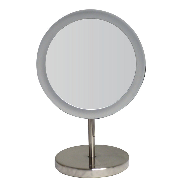 Whitehaus Round Freestanding Led 5X Magnified Mirror