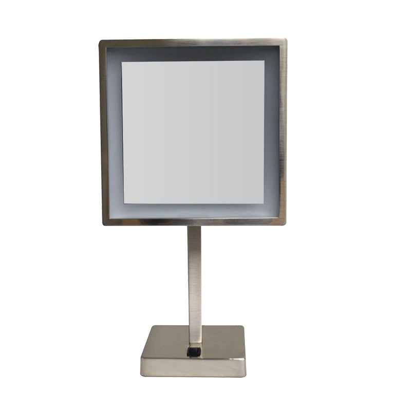 Whitehaus Square Freestanding Led 5X Magnified Mirror