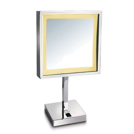 Whitehaus Square Freestanding Led 5X Magnified Mirror