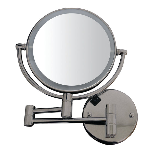 Whitehaus Round Wall Mount Dual Led 7X Magnified Mirror