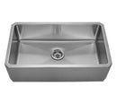 Whitehaus Noah's Collection Brushed Stainless Steel Single Bowl Front Apron Undermount Sink